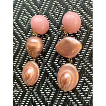 BAYA Rose Perles Majorque - Francine BRAMLI Paris
