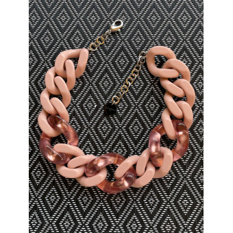 Collier FREDDY Maillons roses - Francine BRAMLI Paris
