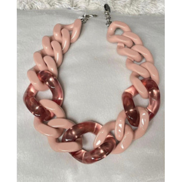 Collier FREDDY Maillons roses - Francine BRAMLI Paris