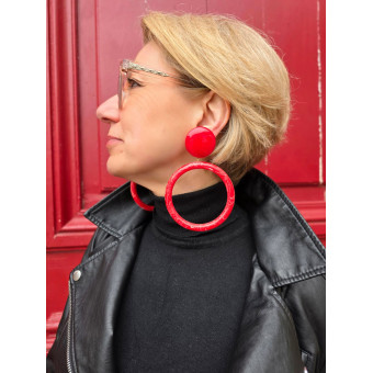 L'EPOUSTOUFLANTE Rouge marbré - Francine BRAMLI Paris