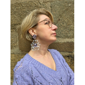 FLEUR Transparent violet - Francine BRAMLI Paris