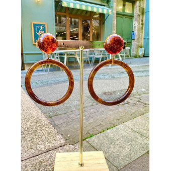 MILA Créoles marron - Francine BRAMLI Paris