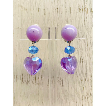 SUZANNA Mauve Lilas coeur cristal - Francine BRAMLI Paris