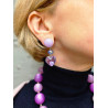SUZANNA Mauve Lilas coeur cristal - Francine BRAMLI Paris