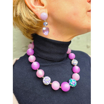 DYLAN perles violette - Francine BRAMLI Paris