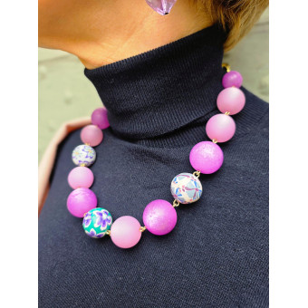 DYLAN perles violette - Francine BRAMLI Paris