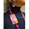 Sautoir RAPHAEL Rose Violine - Francine BRAMLI Paris collier