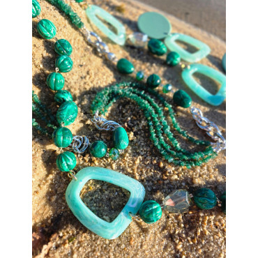 Collier IMPERIAL Vert - Francine BRAMLI Paris