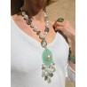 Collier PABLO Vert d'eau/nacré - Francine BRAMLI Paris