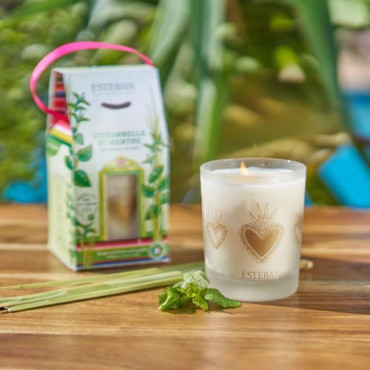 Bougie CITRONNELLE & MENTHE 180g - ESTEBAN