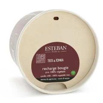 Recharge Bougie TECK & TONKA 450g - ESTEBAN