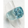 BAGUE Résine & Strass Taille 57 - Francine BRAMLI Paris