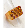 BAGUE Résine & Strass Taille 57 - Francine BRAMLI Paris