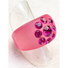 BAGUE Résine & Strass Taille 57 - Francine BRAMLI Paris