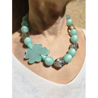Collier FLAVIO Vert - Francine BRAMLI Paris