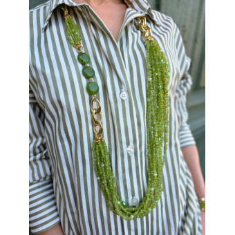 Collier IMPERIAL Vert clair - Francine BRAMLI Paris