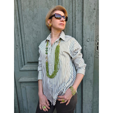 Collier IMPERIAL Vert clair - Francine BRAMLI Paris