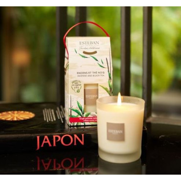 Bougie ENCENS & THÉ NOIR 180g - ESTEBAN