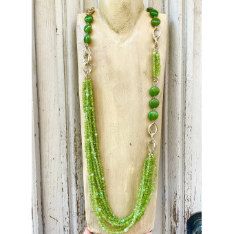 Collier IMPERIAL Vert clair - Francine BRAMLI Paris