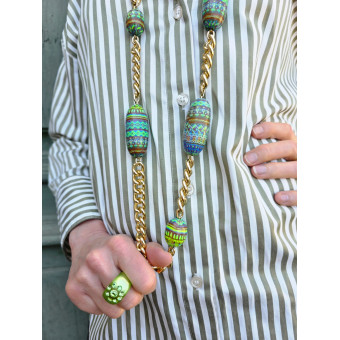 Collier OSCAR multico - Francine BRAMLI Paris