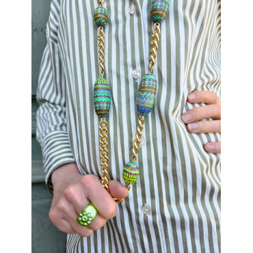 Collier OSCAR multico - Francine BRAMLI Paris