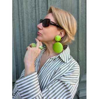 SATIN Verte - Francine BRAMLI Paris