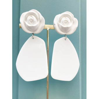 CALIE Lg Fleur Blanche - Francine BRAMLI Paris