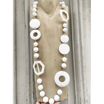 Sautoir ALBAN Blanc - FRANCINE BRAMLI Paris collier