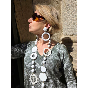 Sautoir ALBAN Blanc - FRANCINE BRAMLI Paris collier