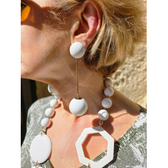 BEYONCE perle blanche - Francine BRAMLI Paris
