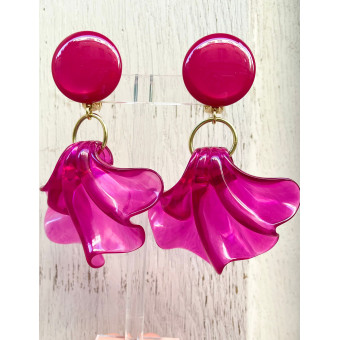 AMELIA rose Fuchsia translucide - Francine BRAMLI Paris