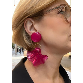 AMELIA rose Fuchsia translucide - Francine BRAMLI Paris