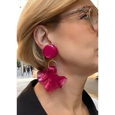 AMELIA rose Fuchsia translucide - Francine BRAMLI Paris