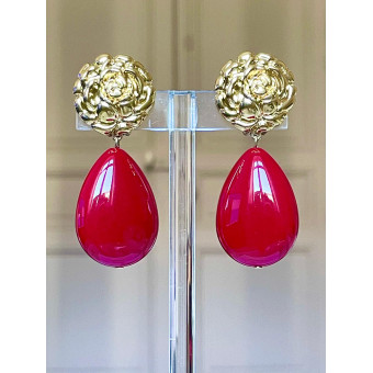 CUBA Fleur, Rouge - Francine BRAMLI Paris
