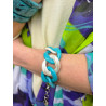 Bracelet ALEX Maillons Turquoise & nacré - FRANCINE BRAMLI Paris