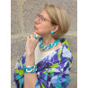 Collier Maillons Turquoise, nacré - Francine BRAMLI Paris