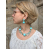 Collier ANGELOT Bleu Turquoise - Francine BRAMLI Paris