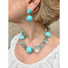 Collier ANGELOT Bleu Turquoise - Francine BRAMLI Paris