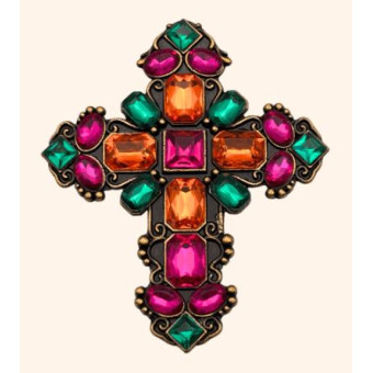 Clip CROIX VERSAILLES Polychrome - LA LOGE DE SUZON