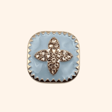 Bijoux de Bouton FORTUNE Bleu Ciel - LA LOGE DE SUZON