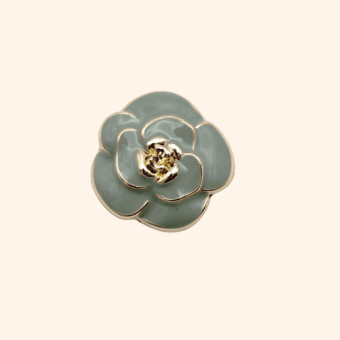 Bijoux de Bouton NICOLE Pastel Vert Céladon - LA LOGE DE SUZON
