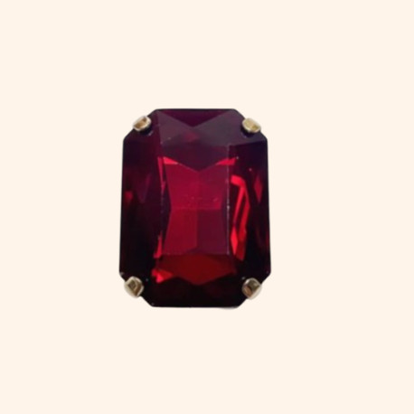 Bijoux de Bouton SUZETTE Rubis - LA LOGE DE SUZON