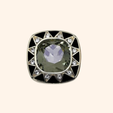 Bijoux de Bouton REINE LOUISE Charbon - LA LOGE DE SUZON