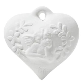 Décor Parfumé Coeur Ange POUDRE DE RIZ - MATHILDE M