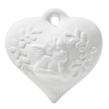 Décor Parfumé Coeur Ange POUDRE DE RIZ - MATHILDE M