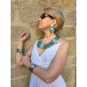 Collier OCÉAN turquoise vert - Francine BRAMLI Paris