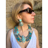 Collier OCÉAN turquoise vert - Francine BRAMLI Paris