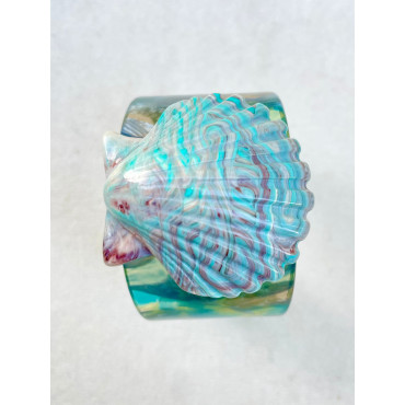 MANCHETTE turquoise COQUILLE - Francine BRAMLI Paris