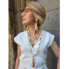 Collier TURRITELLE ivoire doré - Francine BRAMLI Paris