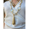 Collier TURRITELLE ivoire doré - Francine BRAMLI Paris